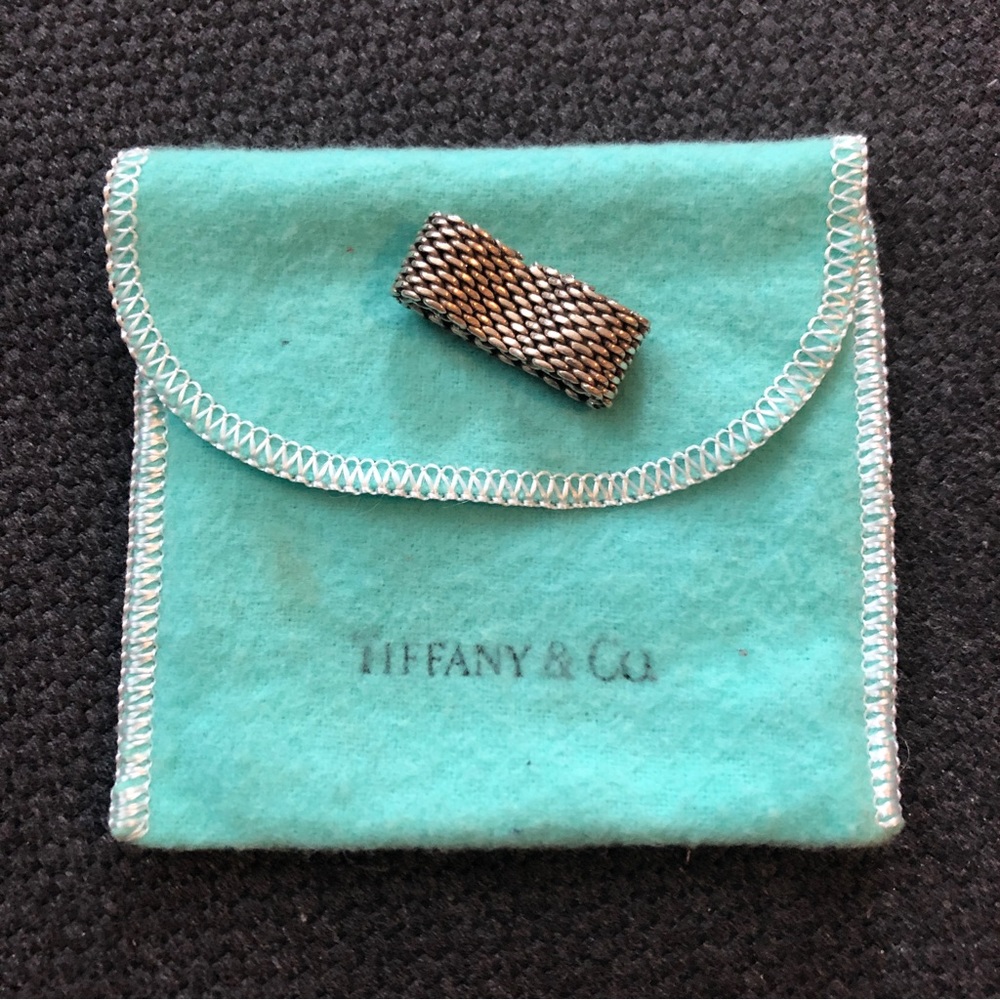 Authentic Tiffany & Co. Somerset mesh ring - size 6